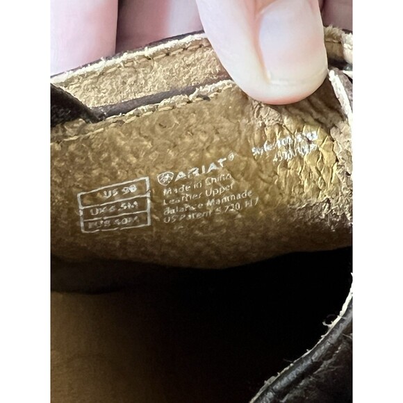 Ariat Shoes Womens Size 9 B Brown Leather Embroidered Floral Clogs Comfort - Picture 10 of 10